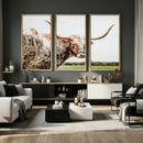 Texas Catle Longhorn Wall Art Canvas Print for Farmhouse by MyGreatCanvas | Canvas Wall Art Prints | Photo Prints & Wall Decor