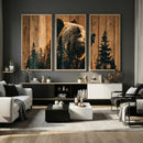 Rustic Bear Wall Art Canvas Print – Woodland Wildlife by MyGreatCanvas | Canvas Wall Art Prints | Photo Prints & Wall Decor