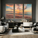 Sunset Beach Wall Art Canvas Print – Soft Coastal by MyGreatCanvas | Canvas Wall Art Prints | Photo Prints & Wall Decor