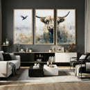 Abstract Highland Cow Animal Wall Art Canvas Print by MyGreatCanvas | Canvas Wall Art Prints | Photo Prints & Wall Decor