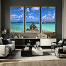 Caribbean Ocean Pier Seascape Wall Art Canvas Print, by MyGreatCanvas | Canvas Wall Art Prints | Photo Prints & Wall Decor