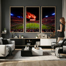 Auburn Stadium Wall Art Canvas Print, College Football Night