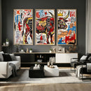 Texas Bull Wall Art Canvas Print, Abstract Graffiti Bull by MyGreatCanvas | Canvas Wall Art Prints | Photo Prints & Wall Decor