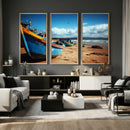 Fishing Boats Wall Art Canvas Print, Coastal Boat Beach by MyGreatCanvas | Canvas Wall Art Prints | Photo Prints & Wall Decor