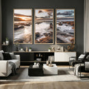 Rocky Coast Ocean Sunset Wall Art Canvas Print, Dramatic by MyGreatCanvas | Canvas Wall Art Prints | Photo Prints & Wall Decor