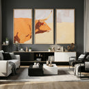 Minimal Longhorn Bull Wall Art Canvas Print, Neutral Western by MyGreatCanvas | Canvas Wall Art Prints | Photo Prints & Wall Decor