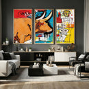 Basquiat Style Bull Graffiti Wall Art Canvas Print, Street by MyGreatCanvas | Canvas Wall Art Prints | Photo Prints & Wall Decor
