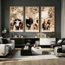 Western Longhorn Herd Wall Art Canvas Print, Sepia Texas by MyGreatCanvas | Canvas Wall Art Prints | Photo Prints & Wall Decor