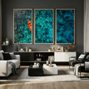 Turquoise Ocean Boat Wall Art Canvas Print by MyGreatCanvas | Canvas Wall Art Prints | Photo Prints & Wall Decor