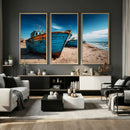 Coastal Fishing Boats Wall Art Canvas Print, Sunset Beach by MyGreatCanvas | Canvas Wall Art Prints | Photo Prints & Wall Decor