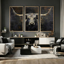 Rustic Longhorn Bull Wall Art Canvas Print – Vintage Western by MyGreatCanvas | Canvas Wall Art Prints | Photo Prints & Wall Decor