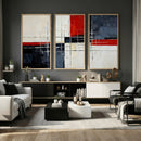 Navy Red Abstract Wall Art Canvas Print, Modern Luxury by MyGreatCanvas | Canvas Wall Art Prints | Photo Prints & Wall Decor