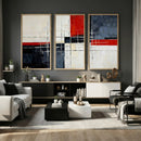Navy Red Abstract Wall Art Canvas Print, Modern Luxury by MyGreatCanvas | Canvas Wall Art Prints | Photo Prints & Wall Decor