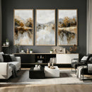 Neutral Abstract Lake Landscape Wall Art Canvas Print by MyGreatCanvas | Canvas Wall Art Prints | Photo Prints & Wall Decor