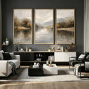 Neutral Abstract River Landscape Wall Art Canvas Print by MyGreatCanvas | Canvas Wall Art Prints | Photo Prints & Wall Decor