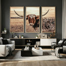 Texas Longhorn Wall Art Canvas Print – Western Cattle Ranch by MyGreatCanvas | Canvas Wall Art Prints | Photo Prints & Wall Decor