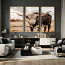 Texas Longhorn Bull Rustic Wall Art Canvas Print, Western by MyGreatCanvas | Canvas Wall Art Prints | Photo Prints & Wall Decor