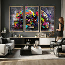Graffiti American Football Helmet Street Art Wall Art Canvas