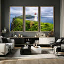 Cliffside Lighthouse Wall Art Canvas Print – Coastal by MyGreatCanvas | Canvas Wall Art Prints | Photo Prints & Wall Decor