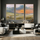 Mountain Sunset Wall Art Canvas Print Vintage Landscape by MyGreatCanvas | Canvas Wall Art Prints | Photo Prints & Wall Decor