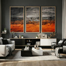 Black Orange Abstract Wall Art Canvas Print Modern Textured by MyGreatCanvas | Canvas Wall Art Prints | Photo Prints & Wall Decor