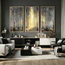 Abstract Birch Forest Wall Art Canvas Print – Modern Gold by MyGreatCanvas | Canvas Wall Art Prints | Photo Prints & Wall Decor