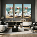Funny Seagull Wall Art Canvas Print Beach Birds With by MyGreatCanvas | Canvas Wall Art Prints | Photo Prints & Wall Decor