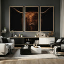 Highland Cow Wall Art Canvas Print – Moody Dark Rustic by MyGreatCanvas | Canvas Wall Art Prints | Photo Prints & Wall Decor
