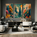Colorful Japanese Landscape Print: Maximalist Panoramic Wall by MyGreatCanvas | Canvas Wall Art Prints | Photo Prints & Wall Decor