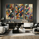 Geometric Abstract Wall Art Canvas Print, Orange Blue by MyGreatCanvas | Canvas Wall Art Prints | Photo Prints & Wall Decor