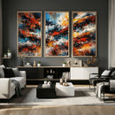 Lyrical Abstrac Wall Art Canvas Print, Orange Blue Abstract by MyGreatCanvas | Canvas Wall Art Prints | Photo Prints & Wall Decor