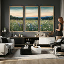 Wildflower Meadow Oil Painting Canvas — Daisy Lavender