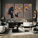 Urban Banksy Butterfly Girl Wall Art Canvas Print, Framed by MyGreatCanvas | Canvas Wall Art Prints | Photo Prints & Wall Decor