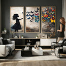 Banksy Butterfly Girl Wall Art Canvas Print, Framed Street by MyGreatCanvas | Canvas Wall Art Prints | Photo Prints & Wall Decor