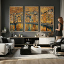 Gustav Klimt Golden Cityscape Wall Art Canvas Print, Framed by MyGreatCanvas | Canvas Wall Art Prints | Photo Prints & Wall Decor