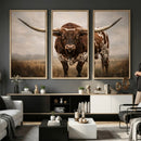 Texas Longhorn Canvas Wall Art Western Bull Desert Moody by MyGreatCanvas | Canvas Wall Art Prints | Photo Prints & Wall Decor