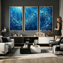 School of Fish Canvas Print | Blue Ocean Underwater Wall Art by MyGreatCanvas | Canvas Wall Art Prints | Photo Prints & Wall Decor