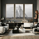 Vintage Sailboat Wall Art Canvas Print, Black and White by MyGreatCanvas | Canvas Wall Art Prints | Photo Prints & Wall Decor