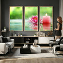 Zen Lotus Candle Canvas Wall Art Pink Spa Meditation by MyGreatCanvas | Canvas Wall Art Prints | Photo Prints & Wall Decor