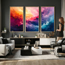 Colorful Abstract Canvas Wall Art Print, Vibrant Popup Color Art Print