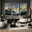 Abstract Mountain Wall Art Canvas Print Modern Landscape Painting Print