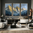 Abstract Mountain Wall Art Canvas Print Modern Landscape Painting Print