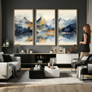 Lake Abstract Mountain Wall Art Canvas Print