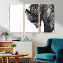 Black and White Grizzly 399 Bear Canvas Print Wall Art | by MyGreatCanvas | Canvas Wall Art Prints | Photo Prints & Wall Decor
