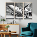 Vintage Airplane on Runway Canvas Print by MyGreatCanvas | Canvas Wall Art Prints | Photo Prints & Wall Decor