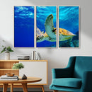 Sea Turtle Wall Art Canvas Print, Sea life in the Ocean Wall