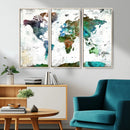 Modern Watercolor World Map Canvas Wall Art – Framed by MyGreatCanvas | Canvas Wall Art Prints | Photo Prints & Wall Decor