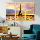 Paris Eiffel Tower Sunset Canvas Wall Art Print - Iconic