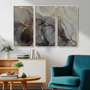 Gray Marble Fluid Wall Art – Modern Abstract Canvas Print