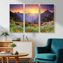 Mountain and Spring Wall Art Canvas Print